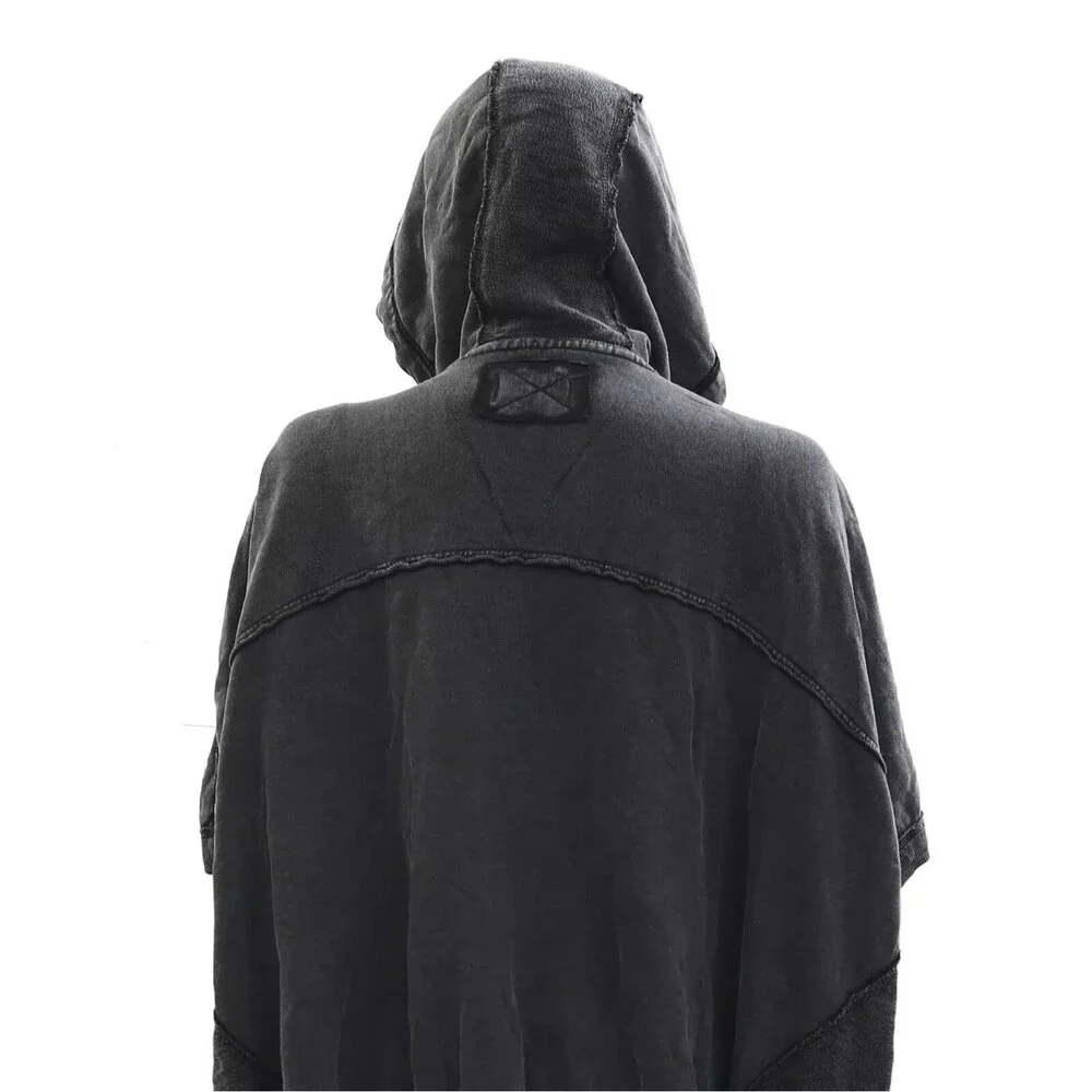 Free People We The Free What's Next Poncho Vest Jacket Hoodie Cotton L 282673 - Picture 8 of 9